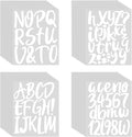 Outus 576 Pieces 8 Sheets Letters Stickers Self Adhesive Vinyl Letter Alphabet Number Stickers Mailbox Numbers Sticker, Decals for Classroom Decor, Sign, Door(White,4 Inch)