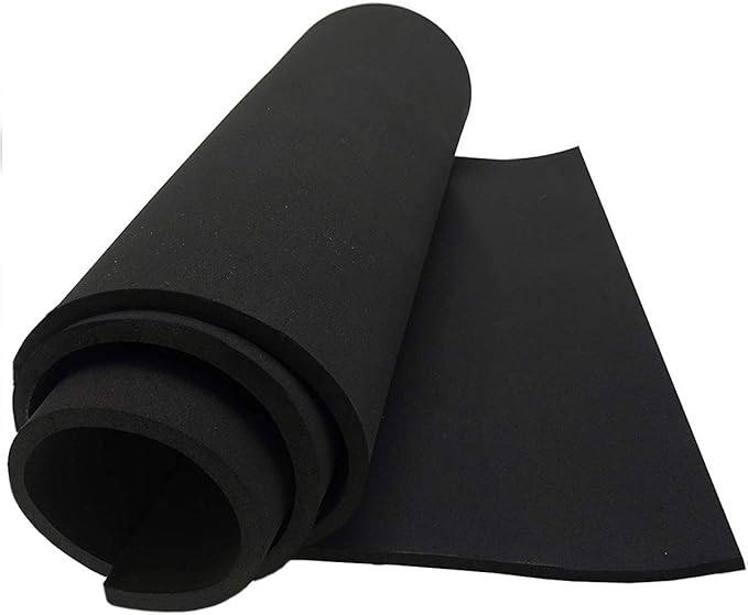 Dualplex Neoprene Sponge Foam Rubber Sheet Roll, 15 X 60 Inch X 1/4" Thick, Perfect Cosplay Padding, DIY Project Sheet - Easy Cut Non-Adhesive Multi-Function Soundproof Rubber Foam