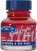 Winsor & Newton Calligraphy Ink, 30ml (1-oz) Bottle, Crimson