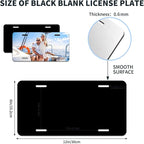 30 Pack 0.65mm Black Aluminum Plate Blanks for Custom Design Work - Automotive Blank Plates for Vinyl, UV Printing, Laser Engraving Personalized Metal Tags,6X12 Inch (30Pack)