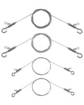 Adjustable Picture Hanging Wire, 2PCS 1m x 1mm Small Hooks + 2PCS 2m x 1.5mm Large Hooks Picture Frame Wire Kit Heavy Duty up to 100lbs, Stainless Steel for Mirror, Light, Flowerpot
