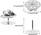 50 Set Pin Backs, Blank Pins Scatter Butterfly Clutch Pin Holder Enamel Pin Locking Backs Tie Tacks Jewelry Pin Backings Clasp for Brooch Lapel Hat Uniform Badges Tie Tack (10mm, Silver)