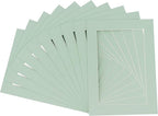 5x7 Mat for 8.5x11 Frame - Precut Mat Board Acid-Free Show Kit with Backing Board, and Clear Bags Honeydew Green 5x7 Photo Matte For a 8.5x11 Picture Frame Matboard for Framing, Pack of 100 Mats