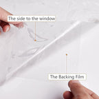 NINETREX Window Privacy Film,3D Stained Glass Window Film,Decorative Window Covering Sun Blocking Vinyl Static Cling Anti-UV Heat Control for Home Decor,Tulip 23.6 x 78.7inch