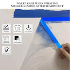 VECOPE 3-Piece Set,Pre- Masking Film Protection Covering Cloth Tape | for Automotive Covering Painting Paint Masking (2-Feet X 65-Feet)