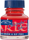 Winsor & Newton Calligraphy Ink, 30ml (1-oz) Bottle, Scarlet