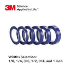 3M Vinyl Tape 471+, 3/4 in x 36 yd, Indigo, 1 Roll, Fine Line Tape for Paint Masking Striping, Color Separation and Complex Designs, High-Temperature, Stretch