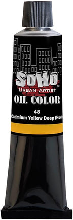 Soho Urban Artist Oil Paint - Cadmium Yellow Deep Hue, 170 ml Tube - Best Valued Oil Colors for Painting, Excellent Pigment Load