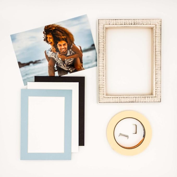 5x7 Mat for 8.5x11 Frame - Precut Mat Board Acid-Free Baby Blue 5x7 Photo Matte Made to Fit a 8.5x11 Picture Frame, Premium Matboard for Family Photos, Show Kits, Art, Picture Framing, Pack of 25 Mats
