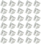 ARTIBETTER 50pcs Storage Buckle Wire Cube Storage Organizer Cube Wire Shelf Connector Closet Shelves Connectors Hooks Cubbie Modular Shoe White Plastic