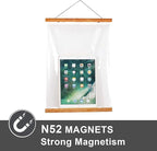 WITCOLOR 32" Wide Magnetic Poster Hanger Frame - 32x24 32x45 32x40 Wooden Poster Frame, Solid Teak Wood, Strong Magnets for Easy Hanging Posters Maps Pictures Canvas Scrolls Print Wall Art