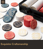 SLOWPLAY Nash Ceramic Poker Chips in Bulk, Casino Grade Ceramic 12-Gram Poker Chip for Texas Hold'em, 43mm Professional Chips Pack of 50 (White)