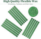 Wax Seal Sticks, Afobby 15 Pieces Glue Gun Sealing Wax Sticks for Wax Seal Stamp,Pine Green Wax Sealing Sticks for Wedding Invitations, Cards, Envelopes