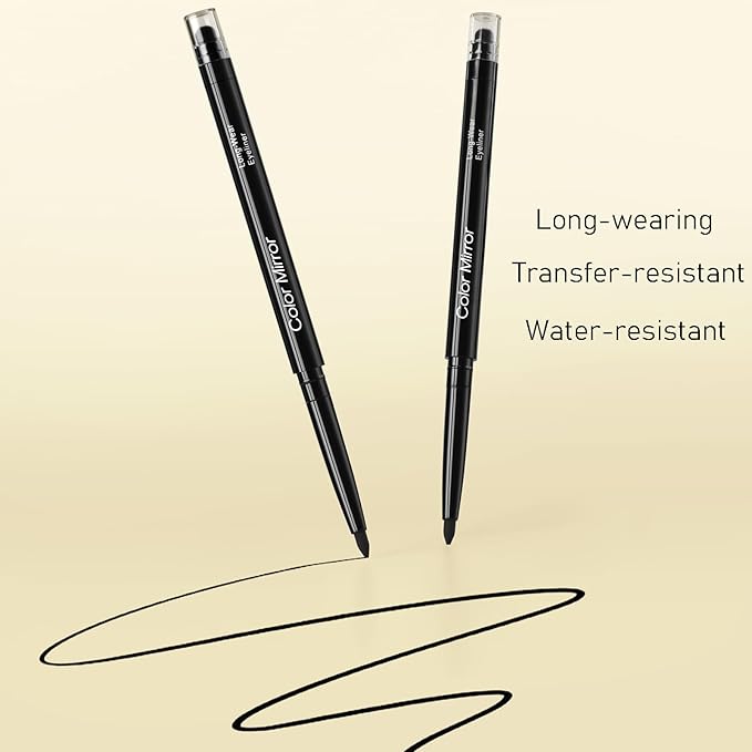 Smudge Proof Eyeliner, Waterproof Retractable Eye liner with Brush, Matte and Shimmer Eyeliner Pencil, Creamy Texture, Long lasting & Smooth(11 Daisy Matte)