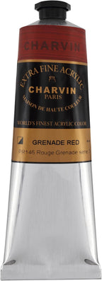 Charvin Extra Fine Professional Artist Acrylic Paint Colors, Nature Themed Hues, 150ml Grenade Red