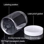 SATINIOR 36 Pieces 4 oz Plastic Jars with Lids Wide Mouth Airtight Reusable Container Acrylic Cosmetic Small Jars for Lotions Ointments Travel Toiletries Creams Make up Storage(White)