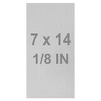 6061 T651 Aluminum Sheet Metal 7 x 14 x 1/8 (0.125”) Inch Flat Plain Aluminum Plate Covered with Protective Film, Heat Treatable Rectangle 3MM Aluminum Metal Plate for Industrial