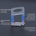 Tile Leveling System Clips Spacers Tile Leveler Clips DIY Tile Leveler Spacers 4200 Pcs 1/8" (3mm) for Professional Ceramic Tile and Stone Installation (4200 1/8")