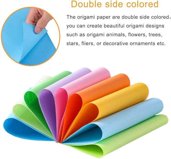 A4 Origami Paper Red 100 Sheets, 8.27×11.7 inch Double Sided Color Easy Fold Big Origami Paper A4 Colored Copy Papers Thin 70gsm for Beginners, DIY handwork Art and Craft Projects (210 x 297 mm)