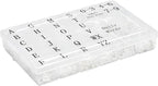 Pre-Cut Letters for Felt Letter Board, 736 Pieces Including Characters, Numbers, Symbols, Daily Words Cursive Letters with Sorting Tray for Changeable Plastic Message Boards (White)