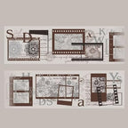 3pcs Vintage Lace Tape Cutout Art Lace Black White Stickers Roll Sticker PET Reusable Exquisite Lace Floral Film Pattern Tape for DIY Scrapbook Album Journal Photo Frames Decor