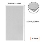 4Pack 5052 H32 Aluminum Sheet Metal 6 x 12 x 1/64 (0.02”) Inch Flat Plain Aluminum Plate Covered with Protective Film, Rectangle 0.5MM Aluminum Metal Plate for Crafting, Industrial