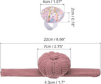 PATIKIL Wrist Pumpkin Pin Cushion, Snap Pin Cushion with Elastic Strap Ring Portable Embroidery Needle Pin Storage for Hand Craft Knitting, Pink