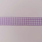 Purple Gingham Plaid Checked Ribbon 25 Yards Each Roll 100% Polyester (5/8",Purple)