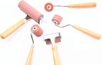 BANLTRE Rubber Brayer Roller for Printmaking, Ideal for Anti Skid Tape Construction Tools, Print,Craft Stamping Brayers for Wallpapers and Scrapbooks (0.4"+0.8"+1.18")
