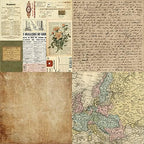 Scrapbook Paper Pad 6x6 Antique Maps Designs, Single-Sided Decoupage Sheets, Colorful Cardstock for Scrapbooking, DIY Background, Cardmaking, Junk Journal Crafts – 24 Pcs