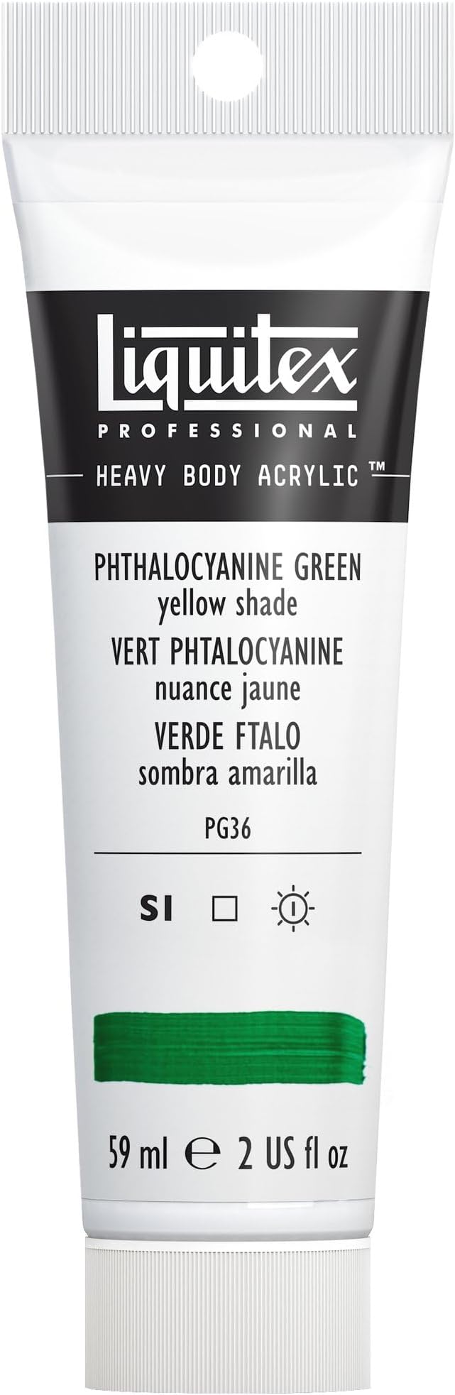 Liquitex Professional Heavy Body Acrylic Paint, 2-oz (59ml) Tube, Phthalocyanine Green (Yellow Shade)