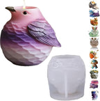 Animal Resin Molds Silicone 3D Cute Bird Epoxy Resin Plaster Candle Holder Wax Molds for Candle Making, Art Crafts DIY Unique Display Home Decor
