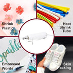 Mini Heat Gun, 300W Fast Heat Hot Air Gun with 6Ft Extra Thickened Cord and Overload Protection for DIY Craft Embossing, Vinyl Wrap, Shrink Tubing/Wrapping, Epoxy Resin, White