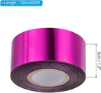 PATIKIL 1.2"x400Ft Hot Stamping Foil Paper,Heat Transfer Hot Stamping Paper Foil Roll for Leather DIY Logo Decor Craft Gift Card Package Scrapbook,Purple