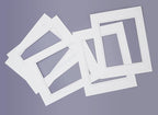 Golden State Art, 11x14 Double Mats for 8x10 - for Photos, Pictures, Frames - Acid-Free, 5 Pack, White Over White