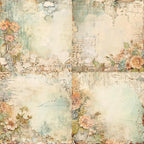 24 Sheets Decorative Scrapbooking Paper Pad 6x6 Craft Paper Single-Side Card Making Supplies for Junk Journal, Origami, Holiday Journaling