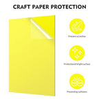 Laser Engraving Blank ABS Double Color Plastic Sheet, 11.8x6.49x0.05 inch Materials Double Color Plastic Sheet for Interior Signs, Badges, DIY Carving Pack of 12 (Yellow)