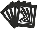 Golden State Art, 11x14 Double Mats for 8x10 - for Photos, Pictures, Frames - Acid-Free, 5 Pack, Black Over White