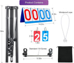 Purple River Manual Flip Scoreboard with Stand and Periods, Score Keeper for Outdoor/Indoor Games or Sports