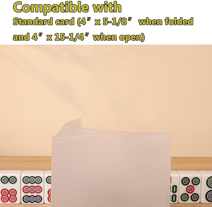 aoG Mahjong Card Holder for Mah Jongg Hands and Rules, Non Glare, PVC Plastic, Soft, Durable, 2025 (Standard 4 pcs)