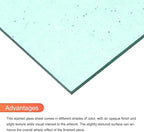 MECCANIXITY 2 Pcs Stained Glass Sheet Mosaic Tile 7.9 Inch x 5.9 Inch Lake Blue Stained Glass Sheets for Crafts DIY Art Project