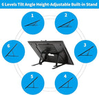 Wireless Rechargeable A3 LED Light Pad w/Built-in Foldable Stand, 3 Color Tone, 6 Levels of Brightness, Battery Powered Evenly Illuminated Light Box for Tracing Drawing and Diamond Painting