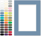 Poster Master Brittany Blue Matboard – 4-Ply Acid-Free Picture Mat Board with 45° Beveled Cut, Made in USA, Custom Cut to Any Size, 1/16" Thickness for Framing & Displays