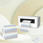 1" x 2" Holographic Thermal Label Stickers,Printable Rainbow Glitter Thermal Printer Sticker Labels for Gift Wrapping, Self-Adhesive Name Price Tag DIY Custom Logo Design (500 pcs)