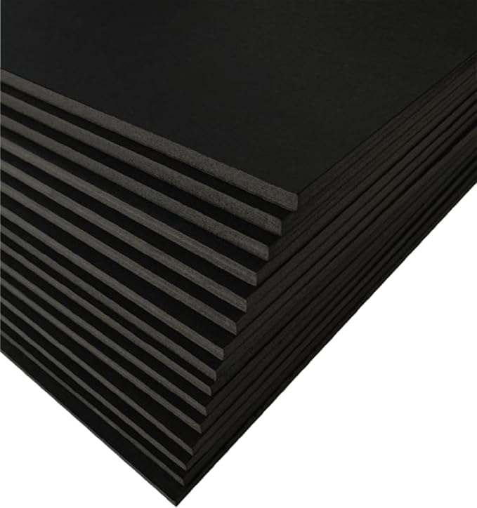 Black Foam Board 11 x 14 x 1/8" (3mm) Inch, 15 Pack Acid-Free Foam Core Poster Board Sheets for Art, Crafts, Presentation, Vision Board, Signboard, and Party Decorations