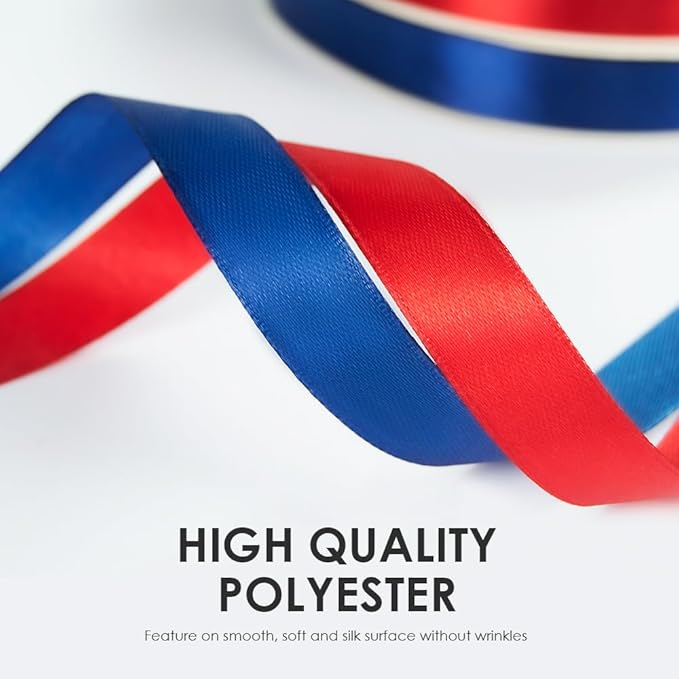 3/8" Wide x 100 Yards Single Face Polyester Satin Ribbon, Satin Ribbon for Crafts, Gift, Hair Bows, Wedding Party Decoration, Bow Making & Other Projects (Ivory)