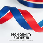 3/8" Wide x 100 Yards Single Face Polyester Satin Ribbon, Satin Ribbon for Crafts, Gift, Hair Bows, Wedding Party Decoration, Bow Making & Other Projects (Navy Blue)
