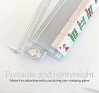 Mahjong All-in-One Tile Rack & Pusher, Clear Acrylic Mahjong Rack and Pusher Combo, Enhanced Mah Jongg Tile Holders Set of 4，Color，with 4 Dics (Transparent)