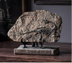 XINDAM Resin Dinosaur Fossil Statue Model Simulated Skeleton Home Office Display Decorative Craft Box Decoration (Style 1)
