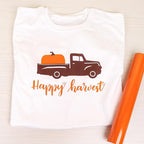 VINYL FROG Heat Transfer Vinyl Roll HTV Vinyl - 12" x5ft Orange Iron on Vinyl for T-Shirts, Heat Press Vinyl for Halloween DIY Craft Designs (Orange)